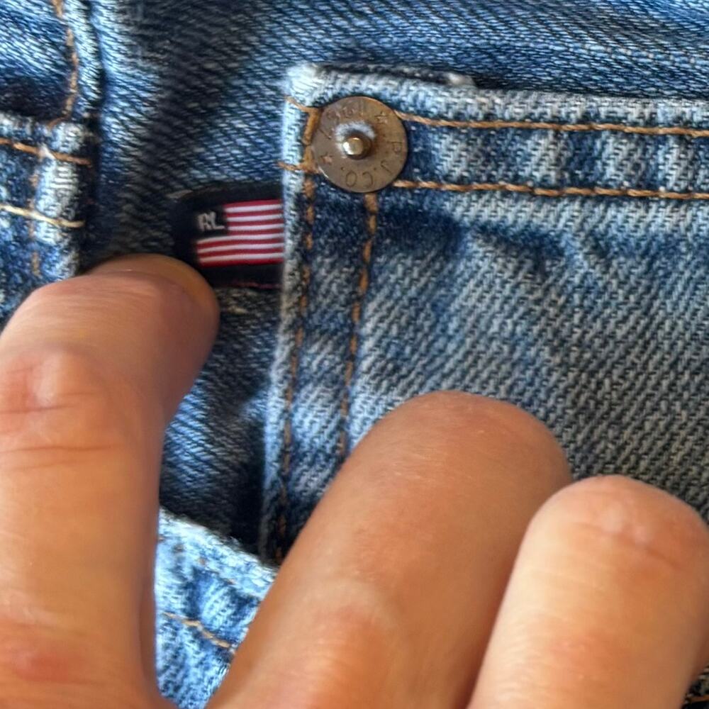 Ralph Lauren Blue Boot Cut Jeans talk inseam 34  Y2K - Picture 8 of 8